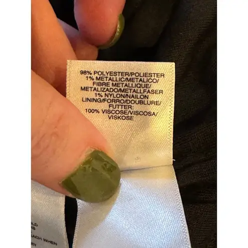 Rachel Roy Purple Black Striped Mariposa Metallic V Neck And Back Top Size S NWT