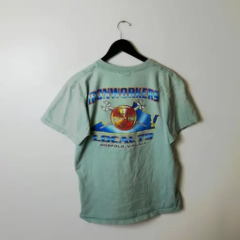 90s Y2K Vintage Iron Workers Local 79 Norfolk Virginia T Shirt Large