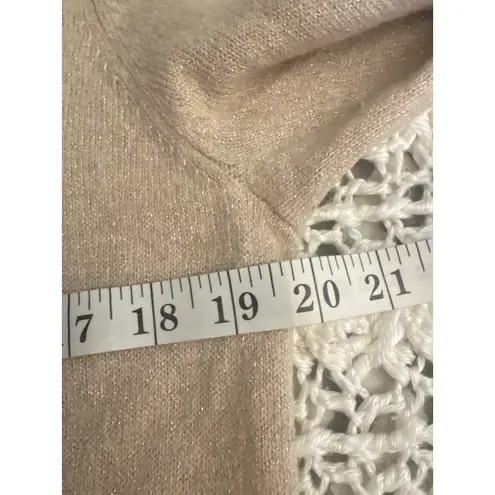 Charter Club Luxury Cashmere large gold Blend Metallic Sweater Women’s Large