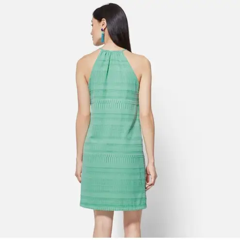 New York & Co Crochet Trim Halter Shift Dress Mint Green L Size L
