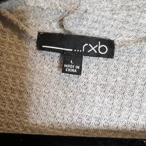 rxb Gray Open Front Cardigan Draped Lace Detail Lightweight Size L Size L