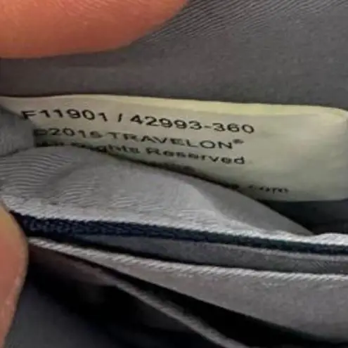 Travelon Zip Around Navy Blue Wallet Wristlet 4x6.5” Coin Section on Outside EUC