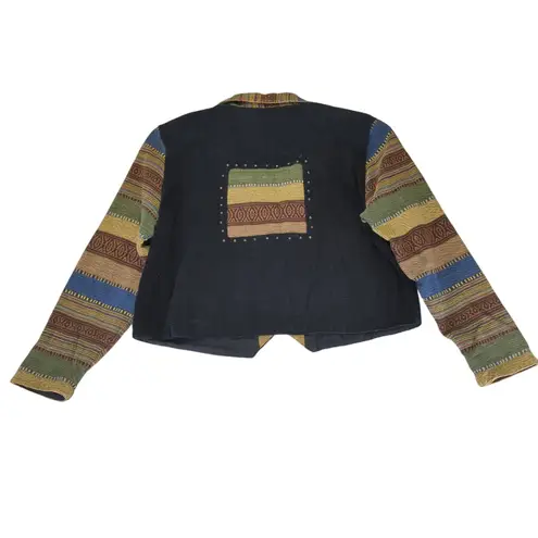 Vintage New Identity Blazer Jacket 2 Button Western Aztec Corduroy Women's 1X Black