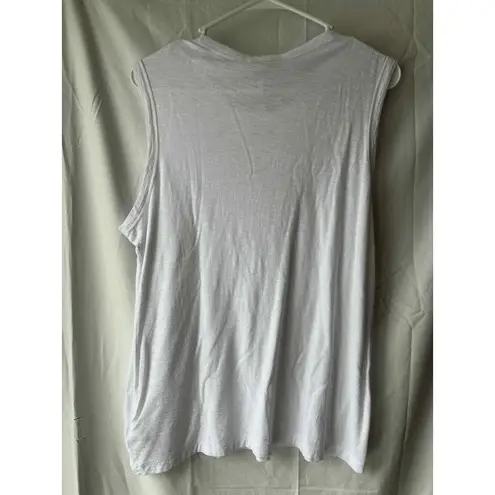 James Perse Sleeveless White Sheer Muscle Tank Size 2