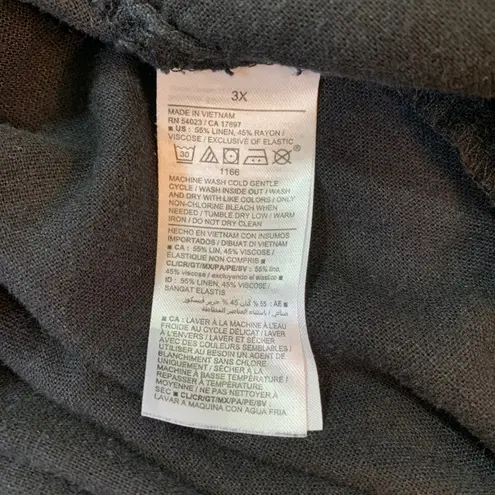 Old Navy  Women's 3X Black Linen‎ Blend Sleeveless Knotted Tie Jumpsuit