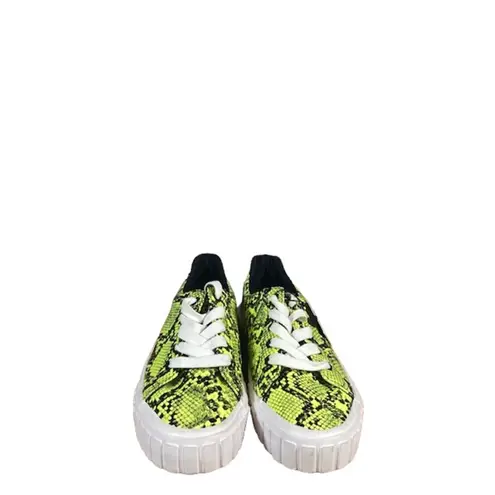 Bershka Yellow & Black Street Lace Up Sneakers Women Sz 38