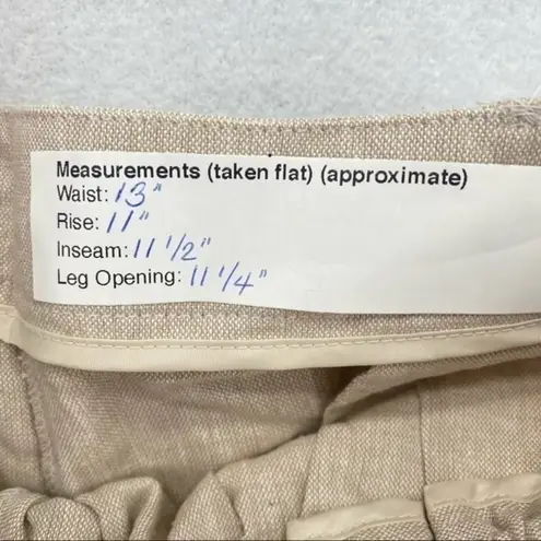 Coldwater Creek Linen Belted Wide Leg Long Shorts