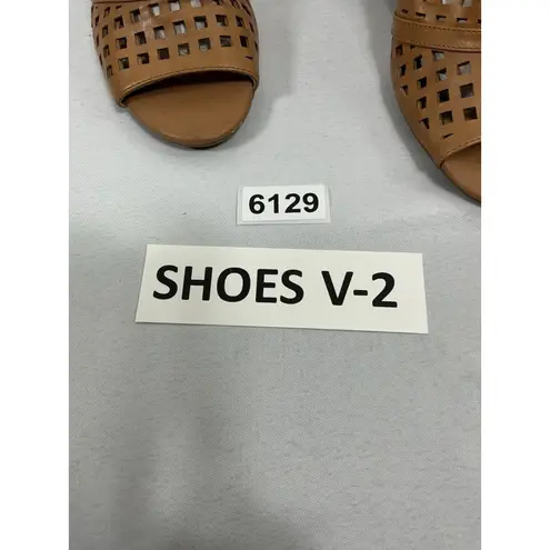 kim rogers Womans Simion Strappy Shoe 6.5 M Brown Open Toe Heel Vented