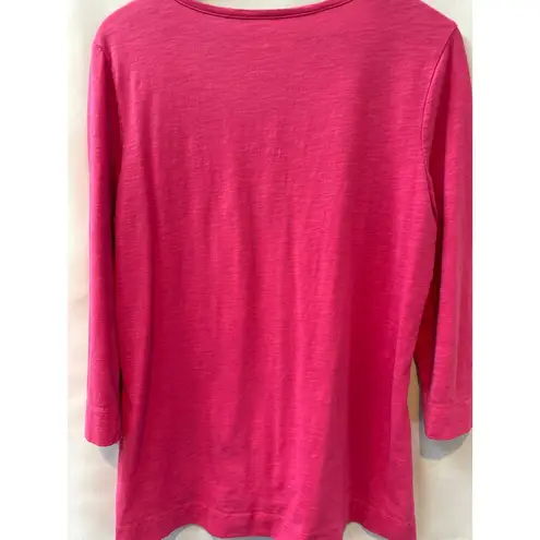 Pink Great Northwest 3/4 Sleeve Top Sz L Size L