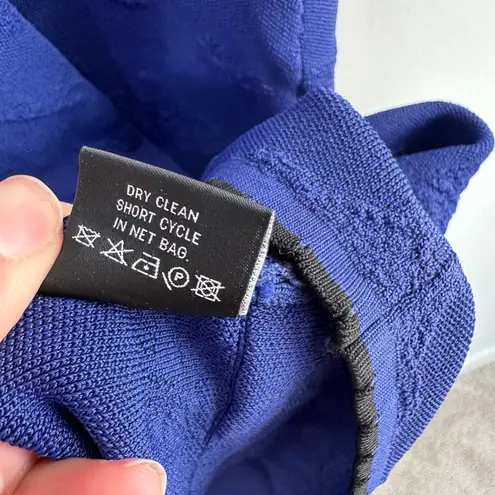 Carlisle Collection Blue Knit Dress 3/4 sleeves Fit & Flare Women's Large Career