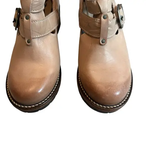 Dromedaris Kelsy Short Summer Leather Boot in Taupe Pearl, Sz 36 Tan