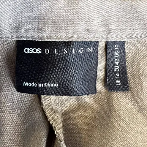 ASOS  Design Khaki Wide Leg‎ Pant Size 10