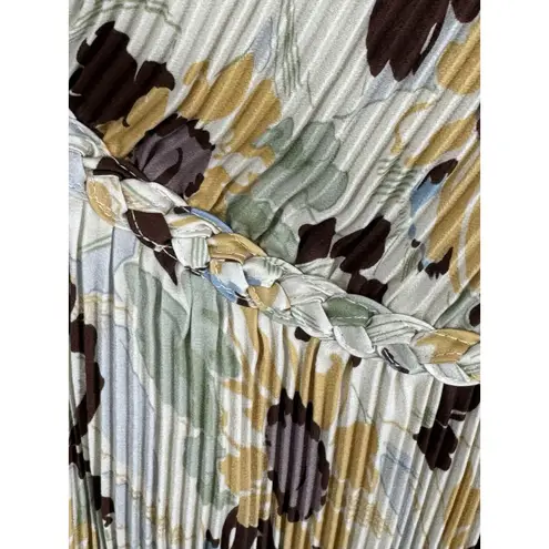 Polo Ralph Lauren Floral Pleated Satin Dress Sunflower Floral size 4 Cottage