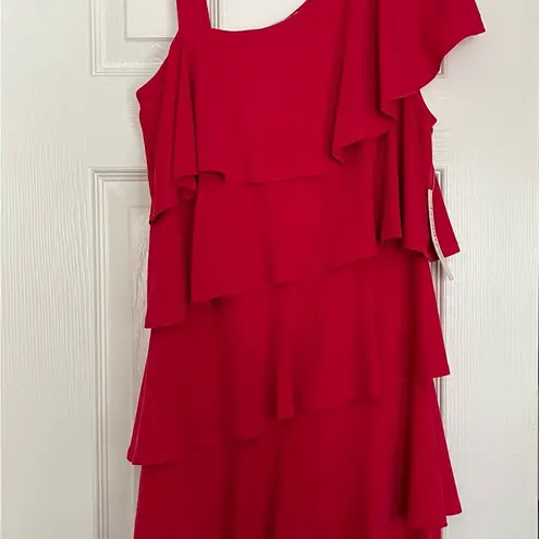 Laundry by Design Tiered One Shoulder Dress