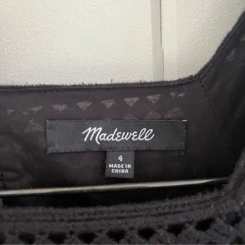 Madewell  Crochet Fringe Shift Mini Dress Vacation Casual Minimalist Women Size 4