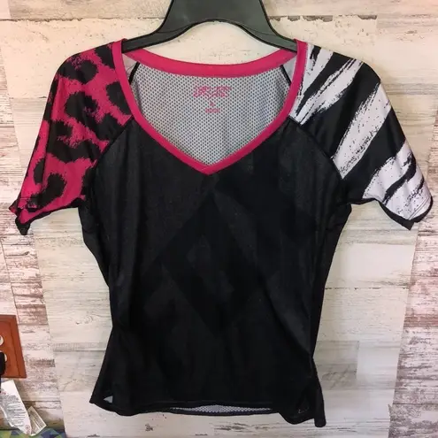 Fox racing jersey fox racing shirt size large pink black and white Animal print