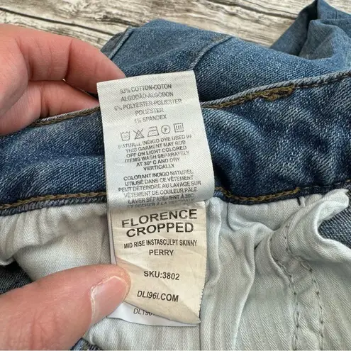 DL 1961 Women's Florence Cropped Instasculpt Skinny Perry Jeans 27 Medium Blue