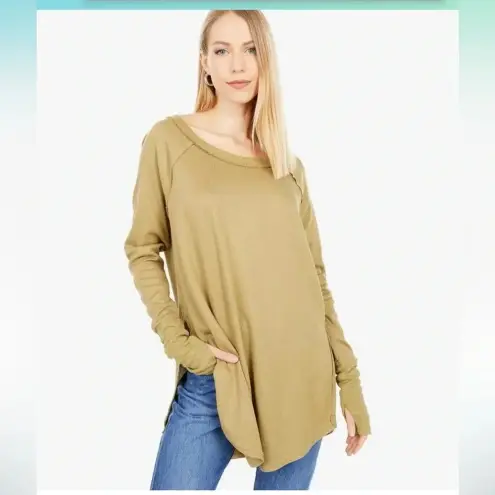 Free People We the Free Snowy Thermal top in Sunstone size XS