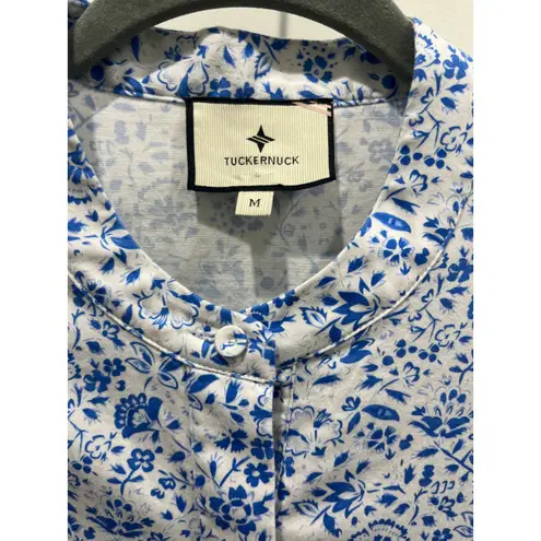 Tuckernuck Blue Floral Classic Ditsy Bluebell Calico Shirt Dress Sz M