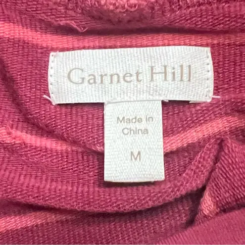 Garnet Hill Mock Neck Sleeveless A-Line Split Hem Stripe Tunic Top Size Medium