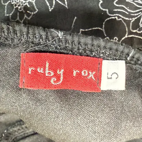 Ruby Rox XS Halterdress Floral Red Tulle Black Pinup Coquette WhimsyGoth Holiday