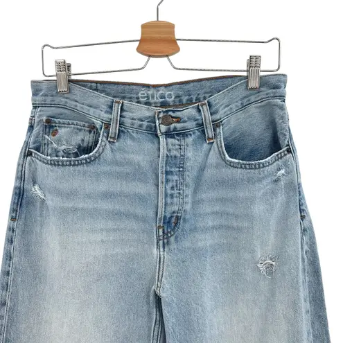Etica The Tyler Vintage Straight Jeans Denim Light Medium Wash Blue Size 28