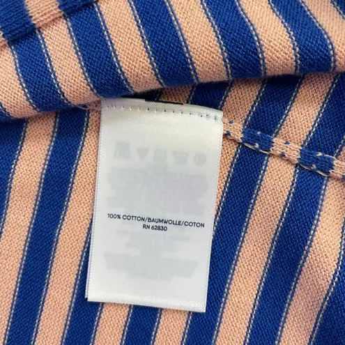 Lands' End Cotton Striped Colorblock Open Long Cardigan Sweater