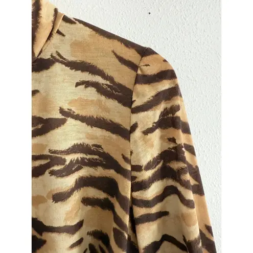 70’s Tiger Stripe Skirt Set Brown Size 10