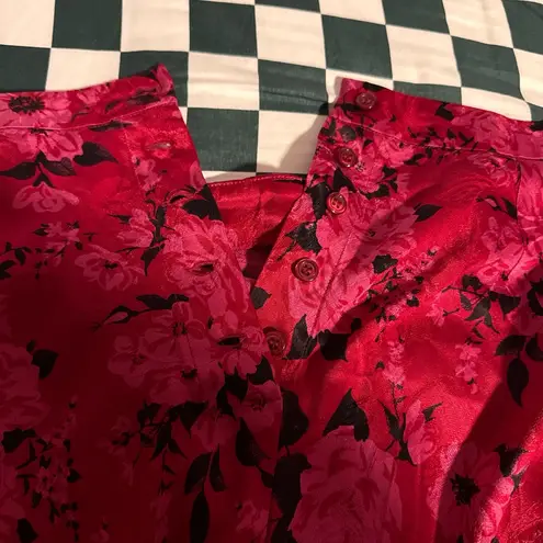 Rouje Red Floral Skirt Size 10