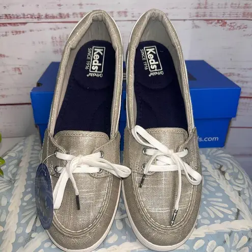 Keds New | Ked’s Glimmer Linen Silver Ortholite Women’s US Size 8 1/2