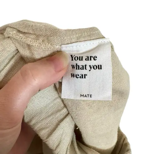 Mate the Label NEW NWT Willow 100% Linen High Waisted Pant in Natural