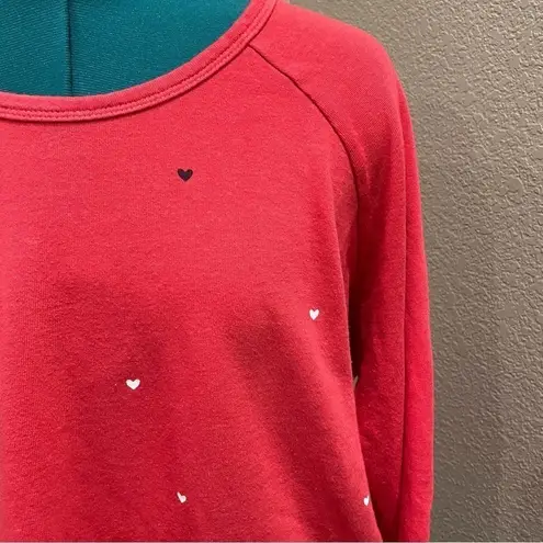 Sundry Red Hearts Pullover Crewneck Sweatshirt Valentine’s Day