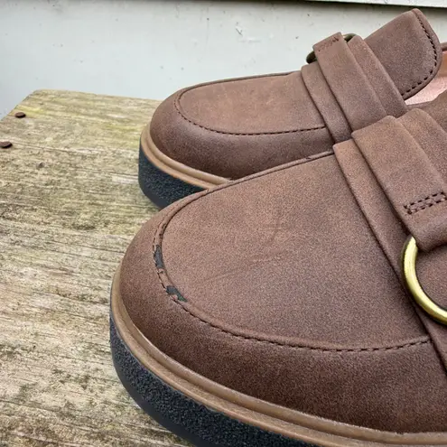 Naturalizer Soul Joyla Platform Lug Wedge Loafers Brown Synthetic Loafer 7.5M Size 7.5