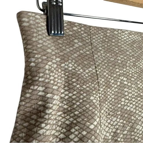 Finders Keepers Beige Snake Print A-Line Mini Skirt Size Medium
