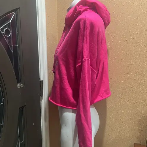 Calvin Klein Jeans  pink cropped hoodie