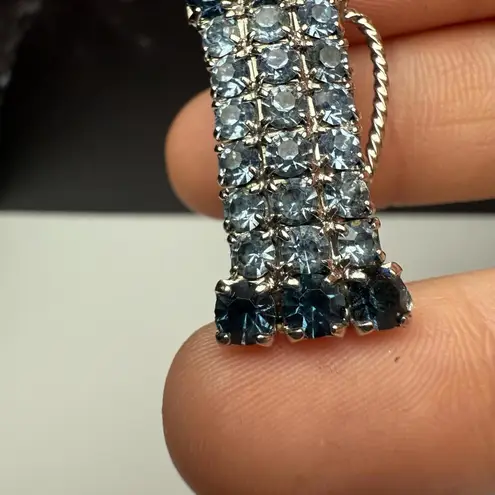 Rhinestone Golf Bag With Clubs Silver Tone Brooch Pin Golfing