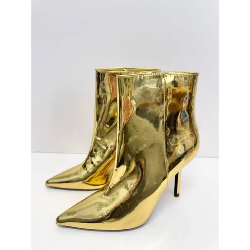 INC International Concepts Boots Size 7 Gold Pointed Toe Stiletto Heels