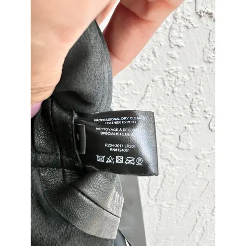 Proenza Schouler NWT Leather One Shoulder Mini Dress Black Women's US 6