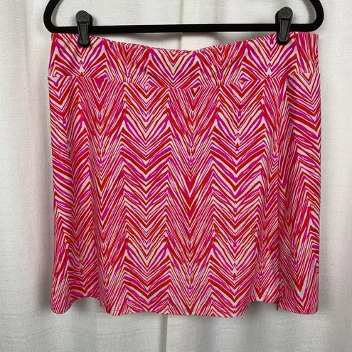 Jude Connally Pink&Orange Chevron Morgan Mini Golf Skort Sz.L Pink Size L