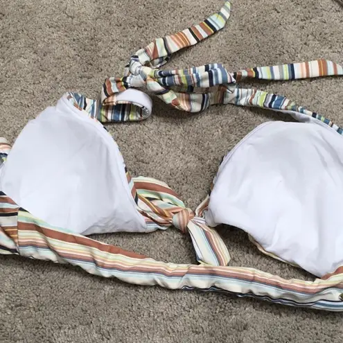 O'Neill O’Neill earth tone stripe bikini set. XS. NWT
