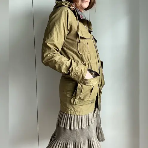 Vintage Penfield Utility Jacket Khaki Hooded Lined Hiking Outdoor Gear Gopcore Size M