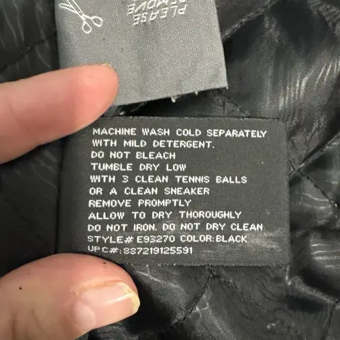 Zero Xposur Down Puffer Jacket Black Hood Zipper Women’s Size S