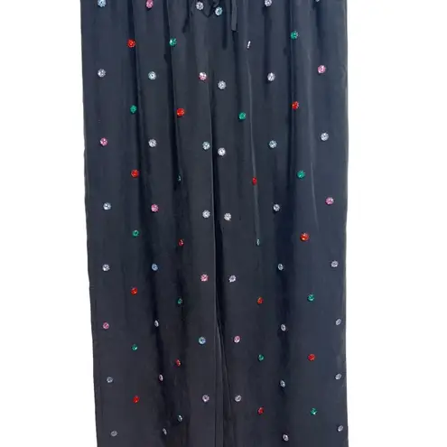 Hill House NEW NWT Jammie Jewel Pant In Black Multi