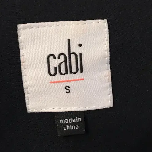 CAbi  Black Mod Floral Charm V-Neck Top