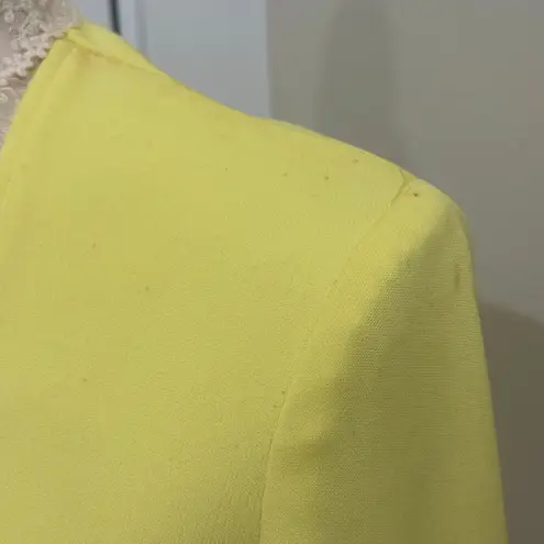 Vintage 1970s Victorian Edwardian Revival Yellow Lace Neck Maxi Dress Costume XS