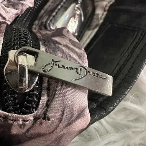 Drake Junior Black Leather Zipper Shoulder Bag