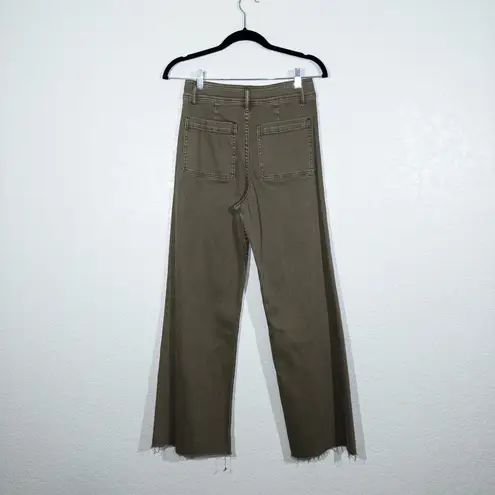 Miou Muse Charcoal High Rise Wide Leg Jeans Size Medium Green