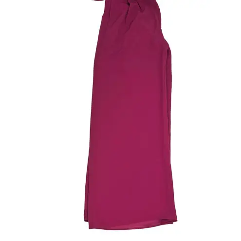 Gal Meets Glam Meredith Crepe Off Shoulder Jumpsuit Magenta Pink 6