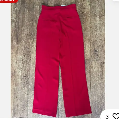 ZARA NWT red straight leg dress pants trousers