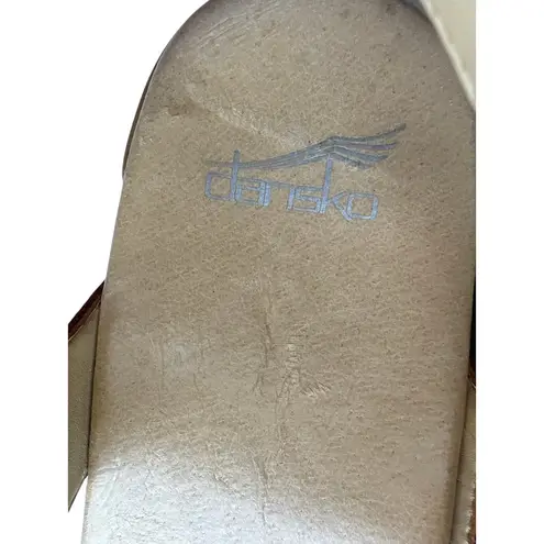 Dansko Women's Kristy Clog Sandals in Red Leather Size 37